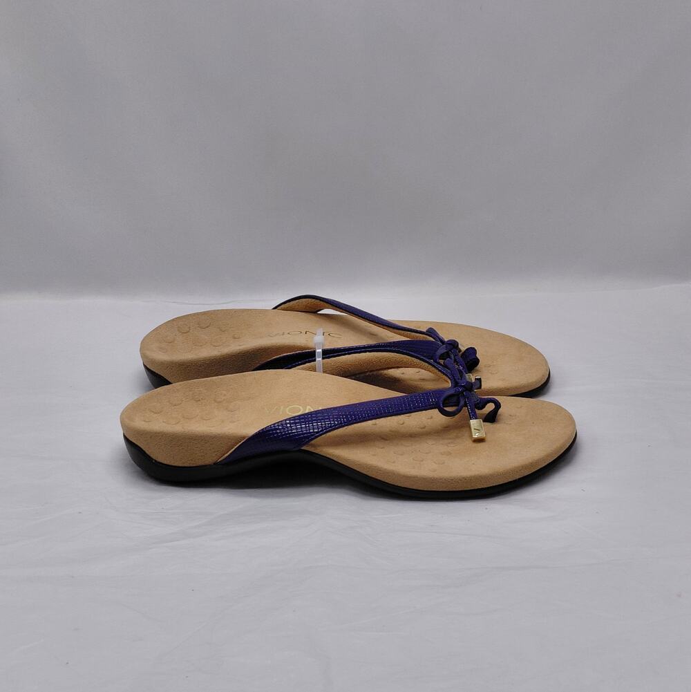 Vionic Womens Flip Flop Thong Sandals Sz 6 Purple Comfort Summer Vacation Shoes